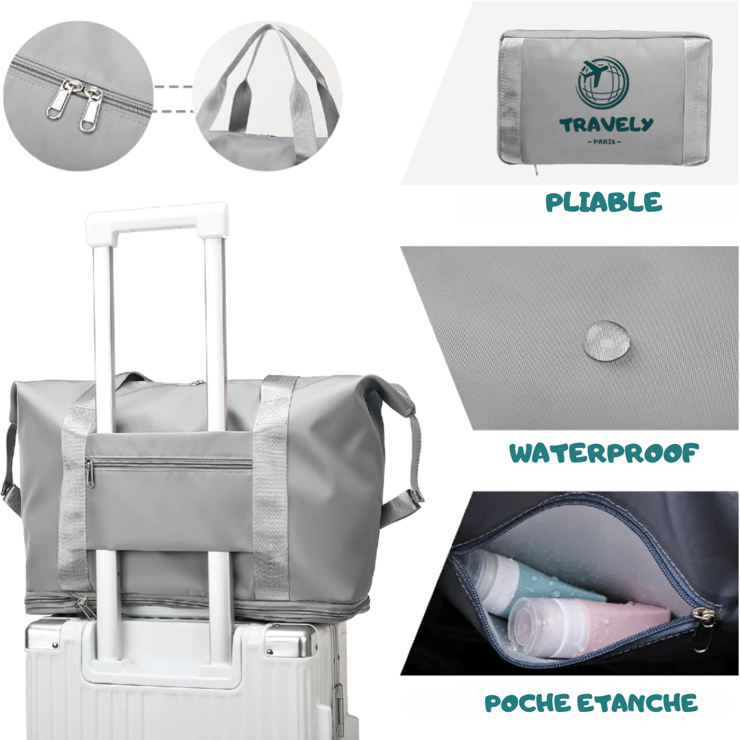 Lot de 2 Sac de Voyage "Globetrotter" - 1 Porte-passeport "SafePass" OFFERT